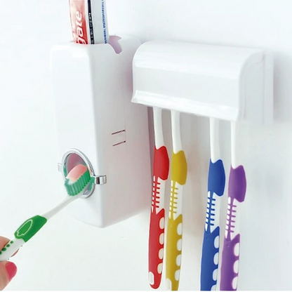 Dispensador Pasta Dental y Porta cepillos